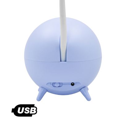 Luminaria De Mesa Decorativa USB Articulavel Cor:Azul