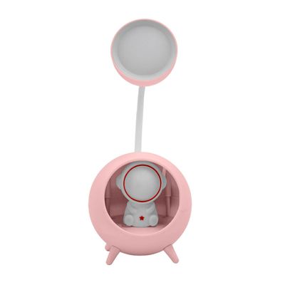 Luminaria De Mesa Decorativa USB Astronauta Cor:Rosa
