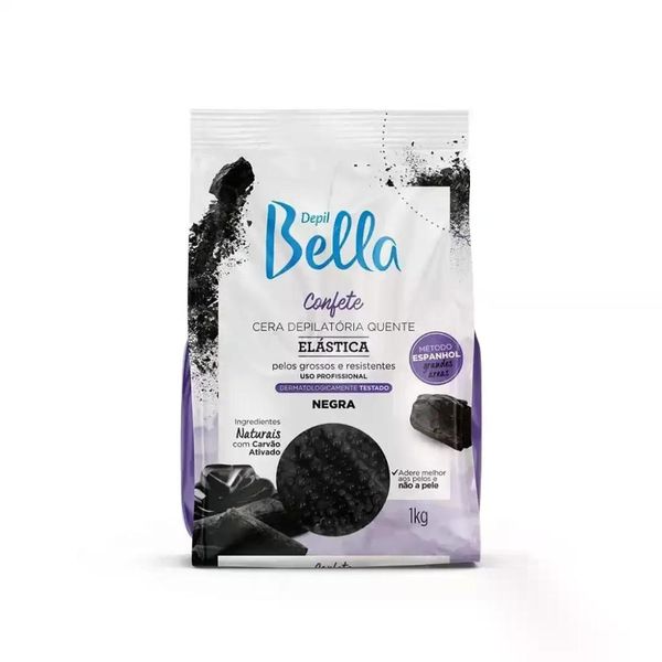 Cera Depilatória Confete Negra Depil Bella 1KG