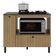 Balcão Cozinha Cooktop 5 Bocas Amêndoa com 2 Portas e Nicho Para Forno ou Forno-Microondas BL3316