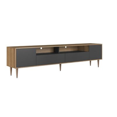 Rack Para Tv Até 75 Polegadas Com Iluminação Led Rotterdam Grafite