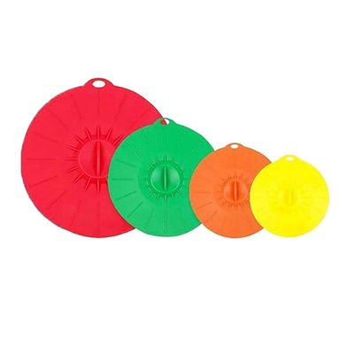 Kit Tampas Silicone De Sucção 4 Peças A Vacuo
