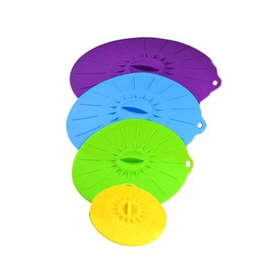 Kit Tampas Silicone De Sucção 4 Peças A Vacuo