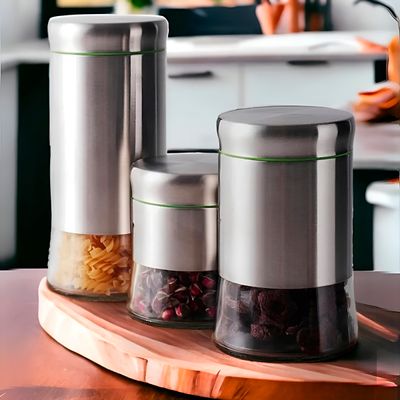 Kit Porta Condimentos e Galheteiros em Aço Inox