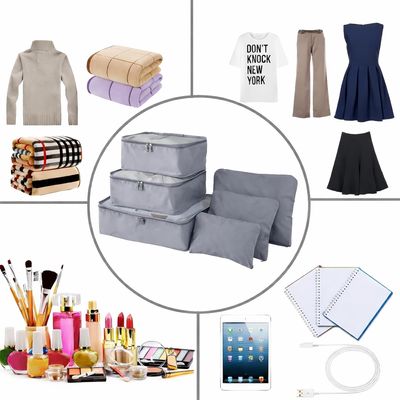 Kit Organizador de Viagem 6 Peças com Zíper