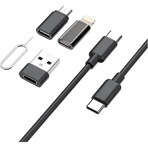 Kit Adaptador 5 em 1 Múltiplos Cabos Celular