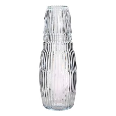 Jarra Moringa com Copo Vidro Água Suco 1 Litro Utilidade - Elegância e Praticidade para Servir Bebidas com Estilo