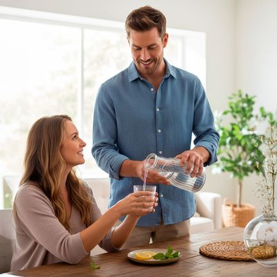 Jarra Moringa com Copo Vidro Água Suco 1 Litro Utilidade - Elegância e Praticidade para Servir Bebidas com Estilo