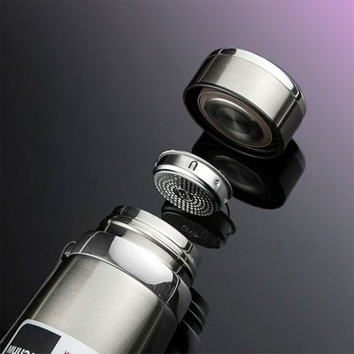 Garrafinha Térmica Aço Inox 1L  Cor:Azul com Prata
