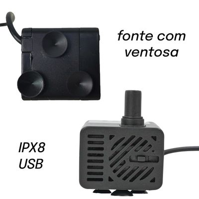 Fonte Bebedouro Gatos Cães Automatico Com Filtro USB Bivolt 2,5 Litro Cor:Branco