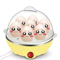 Cozedor Eletrico A Vapor Ovos Egg Cooker Cor:Amarelo - Ovos no Ponto Perfeito, de Mole a Bem Cozido