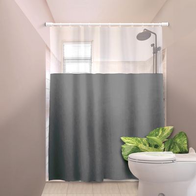 Cortina de Box para Banheiro em PVC com Visor