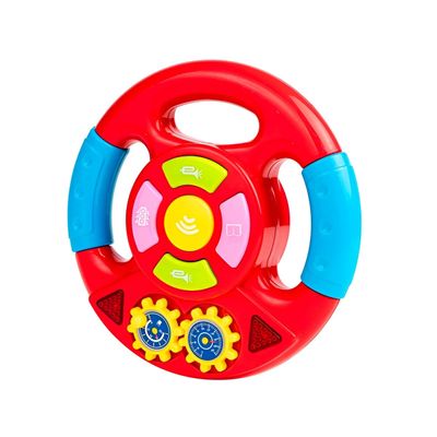 Brinquedo Volante Carro Interativo Infantil Bebe Criança Som - Brinquedo Educativo com Luzes e Sons Cor:Vermelho