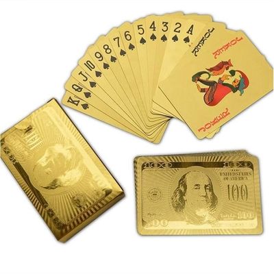 Baralho Dollar Poker Cartas Jogo (Dourado)