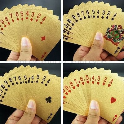 Baralho Dollar Poker Cartas Jogo (Dourado)
