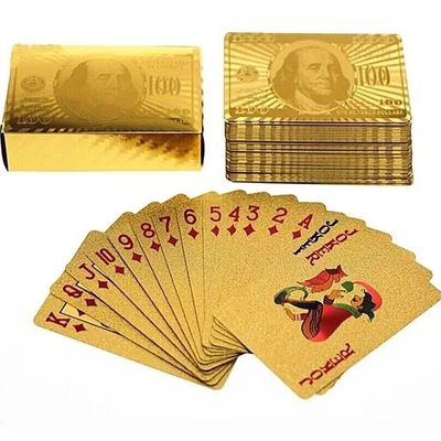 Baralho Dollar Poker Cartas Jogo (Dourado)