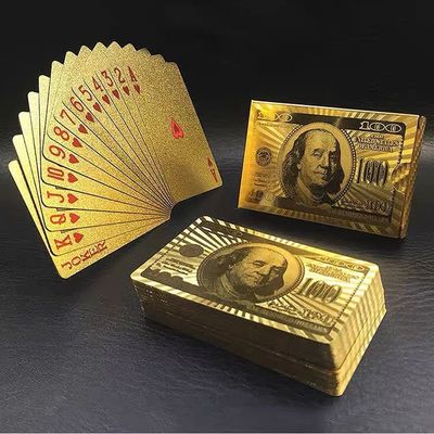 Baralho Dollar Poker Cartas Jogo (Dourado)