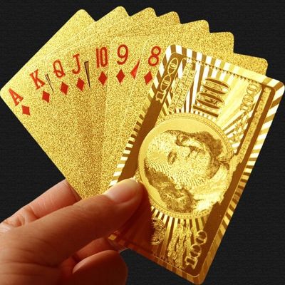 Baralho Dollar Poker Cartas Jogo (Dourado)