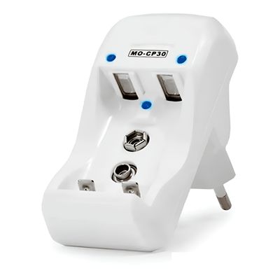 Carregador de Pilhas AA, AAA e 9V Bivolt