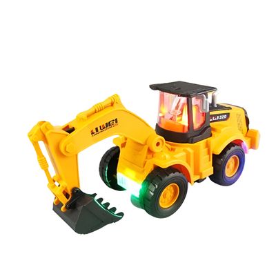 Brinquedo Escavadeira Trator Criança Luz Miniatura Infantil - Brinquedo Educativo e Divertido