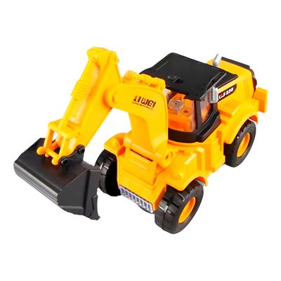 Brinquedo Escavadeira Trator Criança Luz Miniatura Infantil - Brinquedo Educativo e Divertido