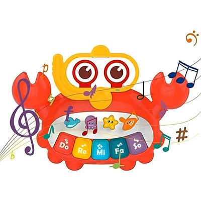 Brinquedo Caranguejo Piano Musical Interativo – Diversão e Aprendizado para Bebês