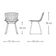 Kit 4 Cadeiras Bertoia Branca Com Assento Branco