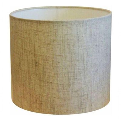 Cúpula Abajur E Luminária Cilíndrica Vivare Cp-7014 ø35x21cm - Bocal Nacional Rustico-bege