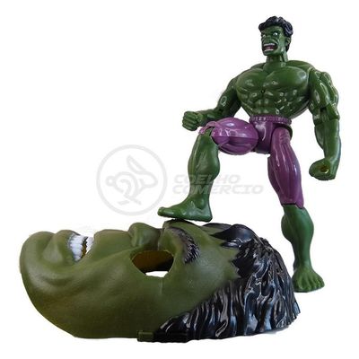 Boneco 25Cm Action Figure Incrivel Hulk + Mascara 16Cm