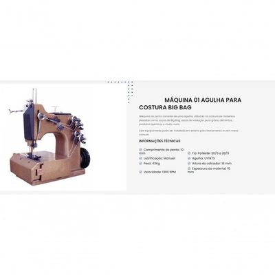 Máquina De Sacaraia Para Big Bag Tk-8-1 Agulha Completa