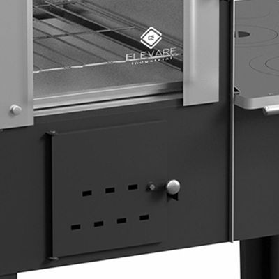 Forno Acoplado A Lenha Preto Chapa De Ferro Fundido N°01 Dir
