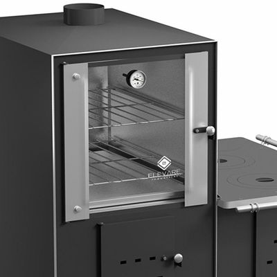 Forno Acoplado A Lenha Preto Chapa De Ferro Fundido N°01 Dir