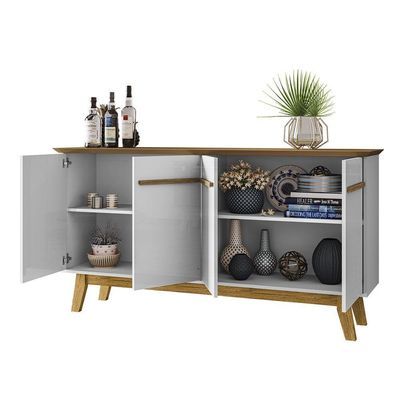 Aparador Buffet Opala Cinamomo Com Branco - Bechara