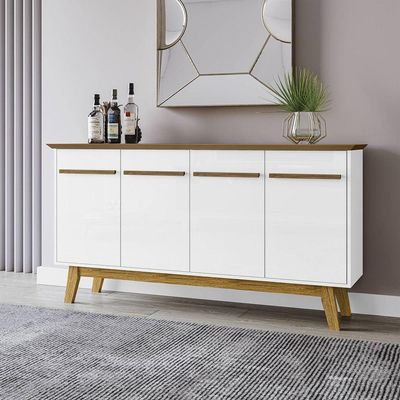 Aparador Buffet Opala Cinamomo Com Branco - Bechara