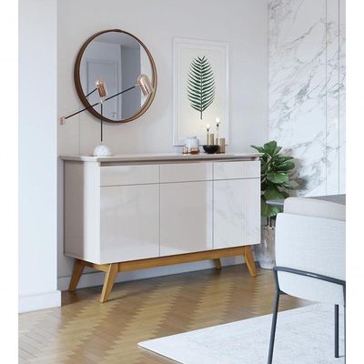 Buffet Classic 3 Portas Off White - Imcal Móveis