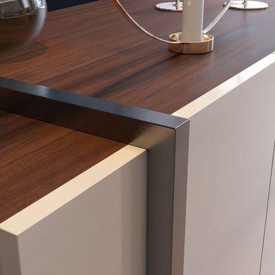 Aparador Buffet Copacabana 160cm 4 Portas De Giro - Ssx Multicoisas  Off White/nogueira Real/preto