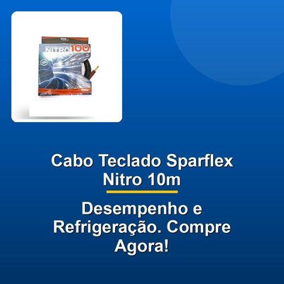 Cabo Teclado Sparflex Nitro 10m Preto