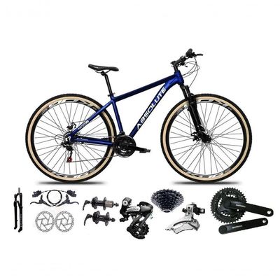 Bicicleta Aro 29 Absolute Nero 5 Câmbios Shimano Altus 24v Freio Hidráulico Garfo C-trava Azul Tam: 15