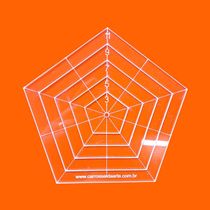 Régua Patchwork Pentágono 11cm Cristal