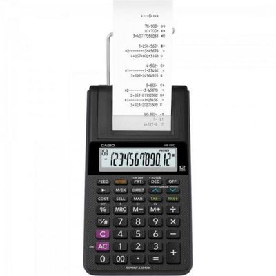 Calculadora Com Bobina 12 Dígitos Hr-8rc-we-b-dc Preta Casio.