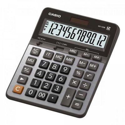 Calculadora De Mesa 12 Dígitos Gx-120b Estilo na cor Prata Casio.