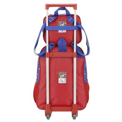 Kit Mochila Rodinha Lancheira Térmica Infanitl Escoalr Menina Feminina Mulher Maravlha Luxcel