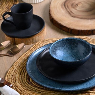 Aparelho De Jantar 30 Peças Night Sky + Preto Matte Porto Brasil