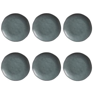 Conjunto De Pratos Rasos 06 Peças Orgânico Petroleum Porto Brasil