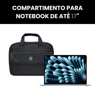 Pasta De Trabalho Masculina Executiva Para Notebook Reforçada Impermeável Em Poliéster  Plus  Yin's