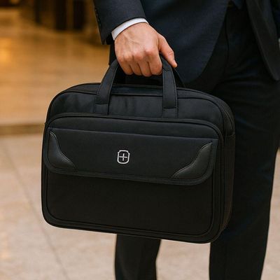 Pasta De Trabalho Masculina Executiva Para Notebook Reforçada Impermeável Em Poliéster  Plus  Yin's