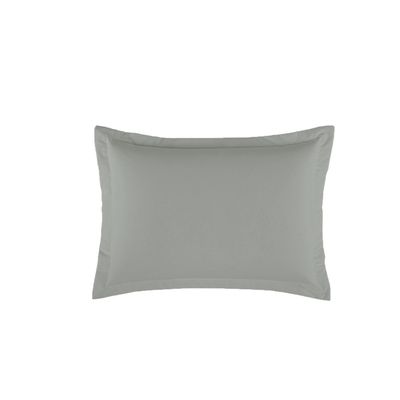 Porta Travesseiro Dia A Dia 1 Peça 70cm x 50cm 80% Algodão / 20% Poliéster Percal 140 Fios - Cinza