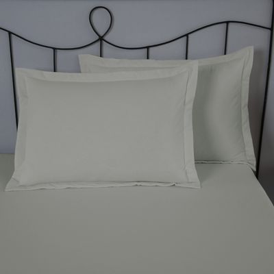 Porta Travesseiro Dia A Dia 1 Peça 70cm x 50cm 80% Algodão / 20% Poliéster Percal 140 Fios - Cinza