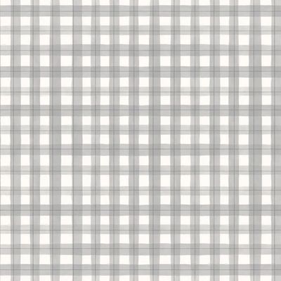 Papel de Parede Revoada Xadrez Picnic Pincelada Cinza 4432