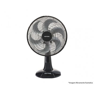Ventilador Mesa Turbo Preto 6 Pas 30Cm 52W 220V